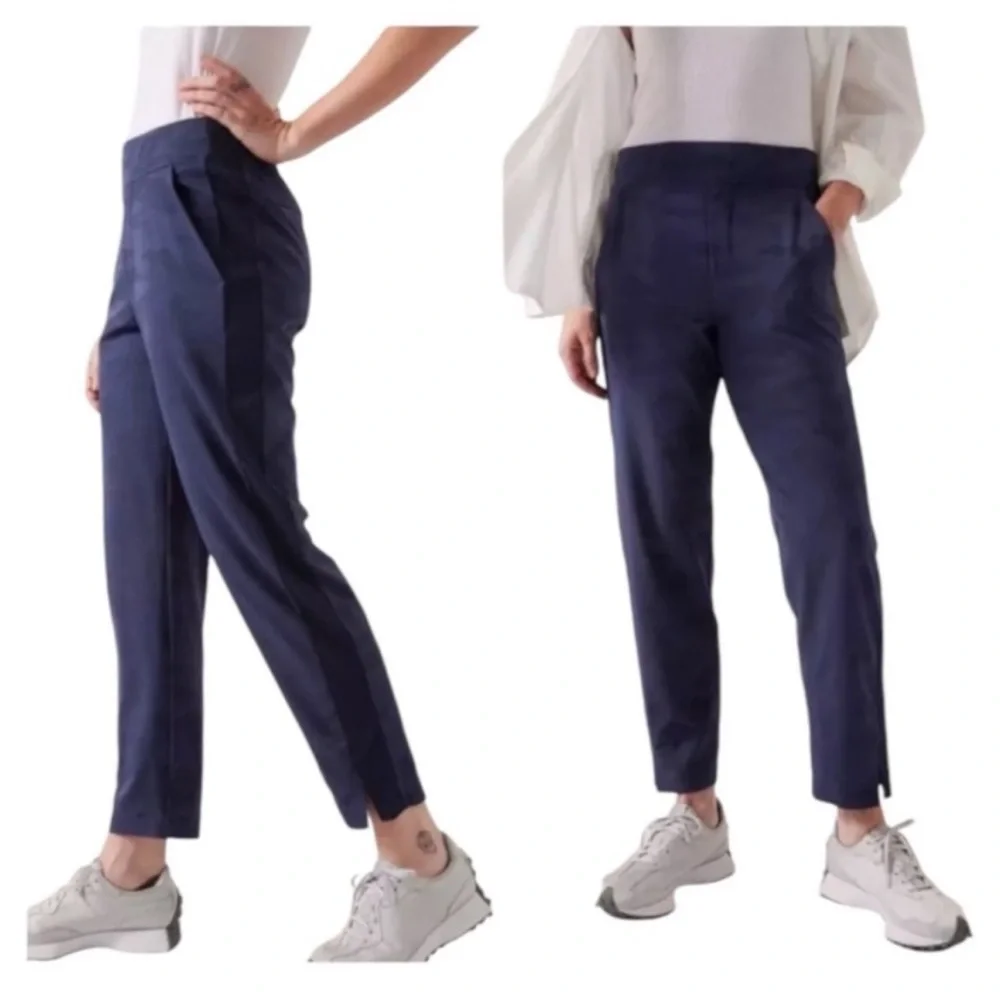 Athleta Brooklyn Ankle Pants Women’s Size 4 Pull On Lightweight Travel Pockets
